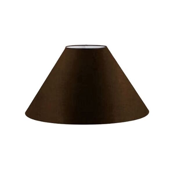 Cúpula Em Tecido Cone Abajur Luminária Cp-4078 25/40x15cm Café
