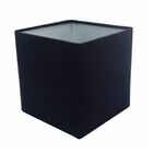 Cúpula Em Tecido Quadrada Abajur Luminária Cp-25/25x25cm Preto