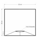 Cúpula Em Tecido Quadrada Abajur Luminária Cp-25/35x35cm Linh