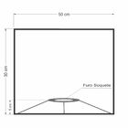 Cúpula Em Tecido Quadrada Abajur Luminária Cp-4077 30/50x50cm