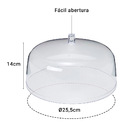 Cúpula Festa 25 Cm Transparente De Poliestireno Marca Ou