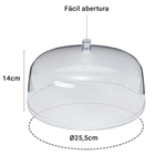 Cúpula Festa 25 Cm Transparente De Poliestireno Marca Ou