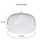 Cúpula Festa 30cm Bolo Multiuso Transparente Ou Martiplast