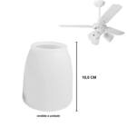 Cúpula Globo Luminária De Ventilador Teto Pvc Lorensid Rubi