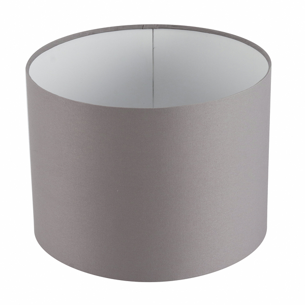 Cúpula Cilíndrica Grande Cinza Tecido 26,5x35cm Espaço Luz