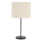 Cúpula Cilíndrica Média Bege Tecido 20x25cm Espaço Luz