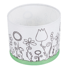 Cúpula Cilíndrica Média Branca Tecido 20x25cm Espaço Luz