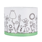 Cúpula Cilíndrica Média Branca Tecido 20x25cm Espaço Luz