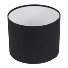 Cúpula Cilíndrica Média Preta Tecido 20x25cm Espaço Luz
