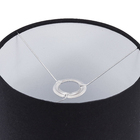 Cúpula Cilíndrica Média Preta Tecido 20x25cm Espaço Luz