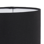 Cúpula Cilíndrica Média Preta Tecido 20x25cm Espaço Luz