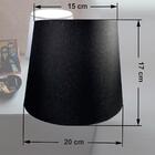 Cúpula Para Abajur Luminária Tecido Algodão 15x17x20 Cm Pt