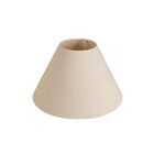 Cúpula Cônica Pequena Bege Tecido e Plástico 16x25x25cm Primor