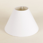 Cúpula Cônica Pequena Branca Tecido e Plástico 16x25x25cm Primor