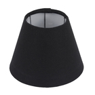 Cúpula Cônica Pequena Preta Tecido 11x14cm Espaço Luz