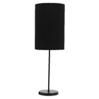 Cúpula Cilíndrica Pequena Preta Tecido 30x20cm Inspire