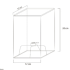 Cúpula Quadrada De Abajur Tecido Bar 12x20cm