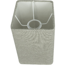 Cúpula Quadrada De Abajur Tecido Cinza Escuro 12x20cm