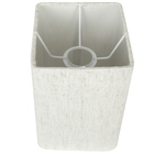 Cúpula Quadrada De Abajur Tecido Linho Claro 12x20cm