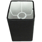 Cúpula Quadrada De Abajur Tecido Preto 12x20cm