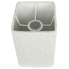 Cúpula Quadrada De Abajur Tecido Rustico Escuro 12x20cm