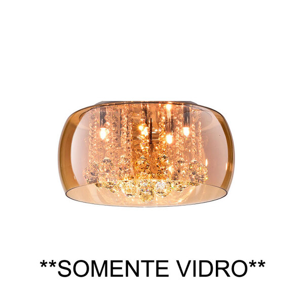Cupula Vidro Ambar Soho Pd001am Bella Somente A Cupula