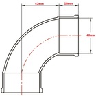 Curva 90º Curta Para Esgoto Primário Branca - Krona, Tamanho: