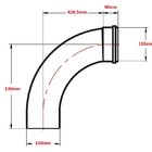 Curva 90° Longa Esgoto 150mm Krona - Unico