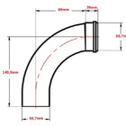 Curva 90° Longa Esgoto 50mm Krona - Unico