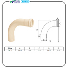 Curva 90° Longa Para Esgoto Dn75 Amanco