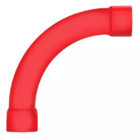Curva 90° Para Eletroduto Pvc Vermelho 3/4 Unico