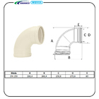 Curva 90° Serie R Curta Com Bolsas Dn 150 Amanco