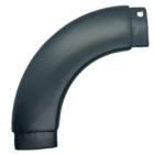 Curva Corrimao Aluminio Engate Juncao Chata Parede Preto KIT