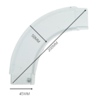 Curva Corrimao Aluminio Engate Juncao Chata Parede Preto KIT