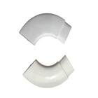 Curva De Aluminio Branco Para Corrimao Chata Parede 1 Par