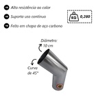 Curva Para Tubo De Chaminé Inox Diâmetro 10cm