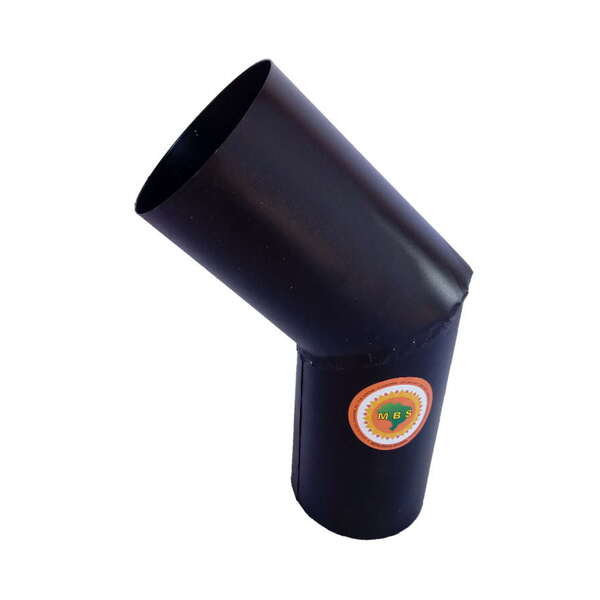 Curva Para Tubo De Chaminé Preto Diâmetro 10cm