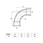 Curva Pvc Soldavel 90 20mm - Amanco