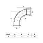 Curva Pvc Soldavel 90 20mm - Amanco