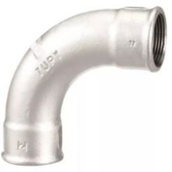 Curva Rosca Metal Galvanizado Fêmea 1.1/4 Polegada 90° Tupy T