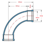 Curva Soldável 90º - 85mm Krona - Unico