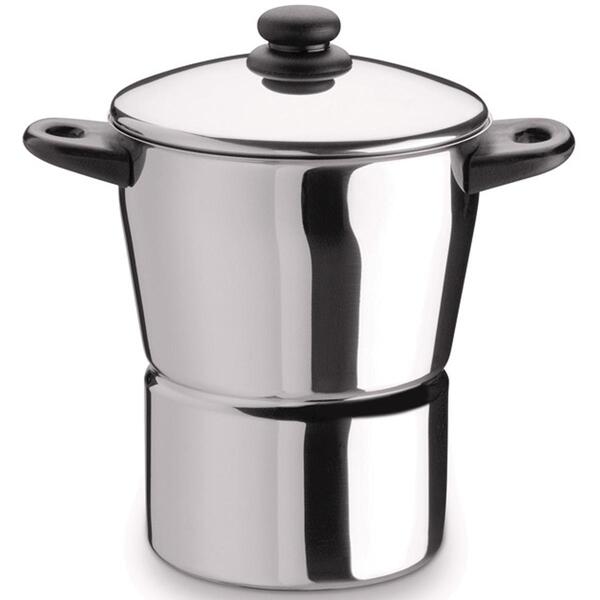 Cuscuzeira 3l Aço Inox Aparelho Para Cuscuz Com Alças Laterai