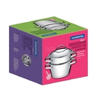 Cuscuzeira Allegra Em Aco Inox Com Fundo Triplo 2 Pecas Tramo