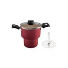 Cuscuzeira Antiaderente Turim 14cm Vermelha Tramontina