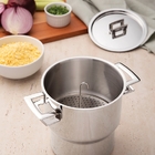 Cuscuzeira Brava Em Aco Inox Com Alcas E Tampa 14 Cm 2,1 L Tr