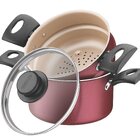 Cuscuzeira De Alumínio Com Revestimento Interno De Antiaderen