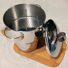 Cuscuzeira Fogão De Indução 1,3 Litros Com Alças Toda Inox