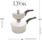 Cuscuzeira Individual De Aco Inox 25 X 12 X 17 5cm Lyor 1972