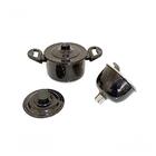 Cuscuzeira Individual De Aluminio Preta Pig 800ml Docesar