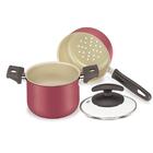 Cuscuzeiro E Caldeirão C/ Tampa 12cm Cereja 136112-fortaleza